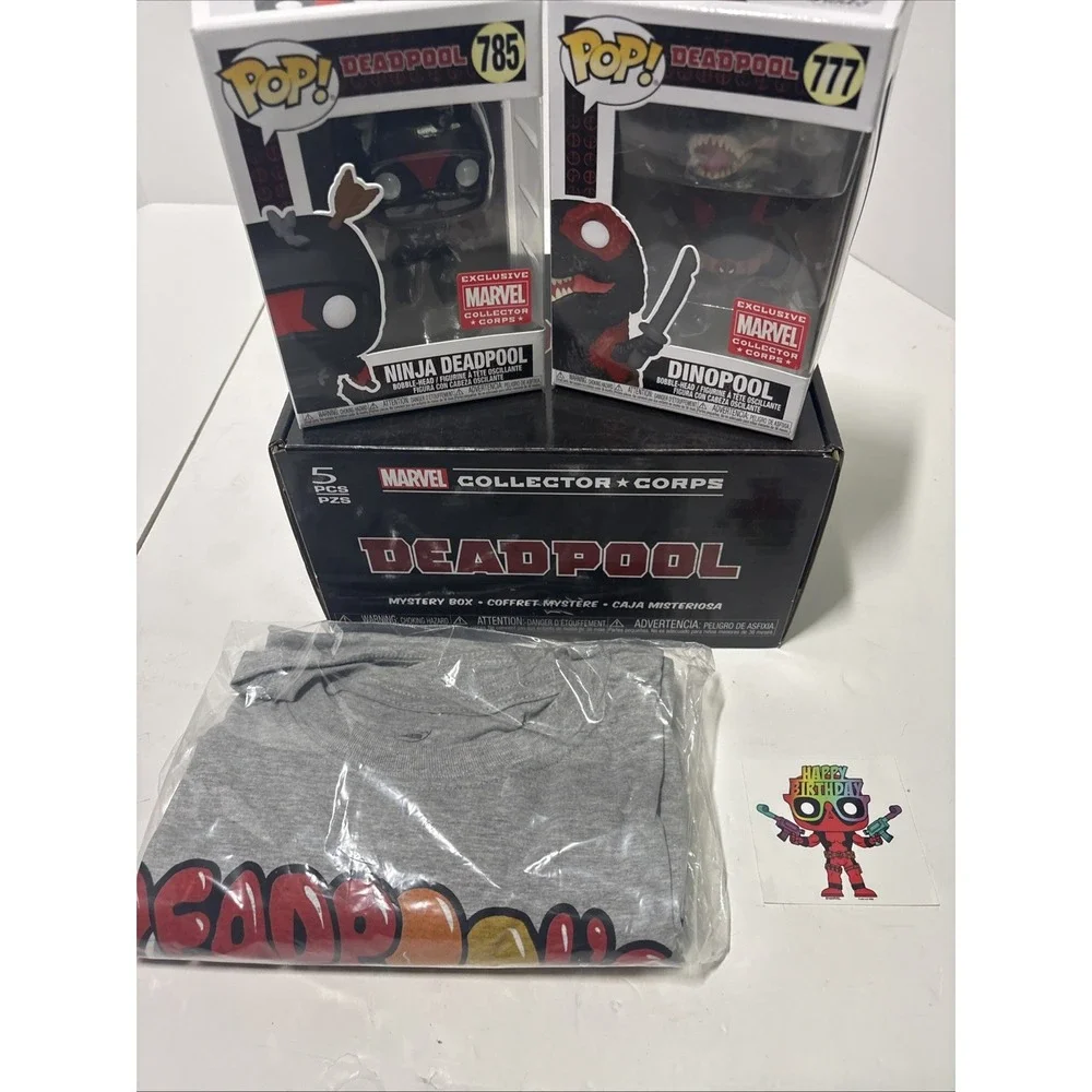 Deadpool 30th Anniversary Marvel Collector Corps 4/5pcs Shirt XL No Pin Nerdy 30